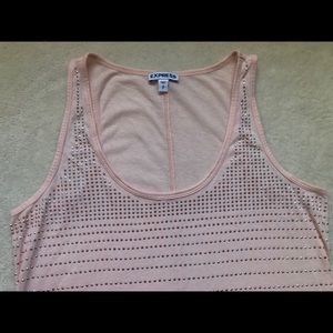 Super cute Express pale peach studded tank top